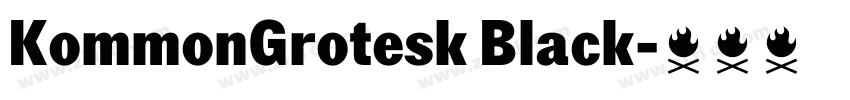 KommonGrotesk Black字体转换
